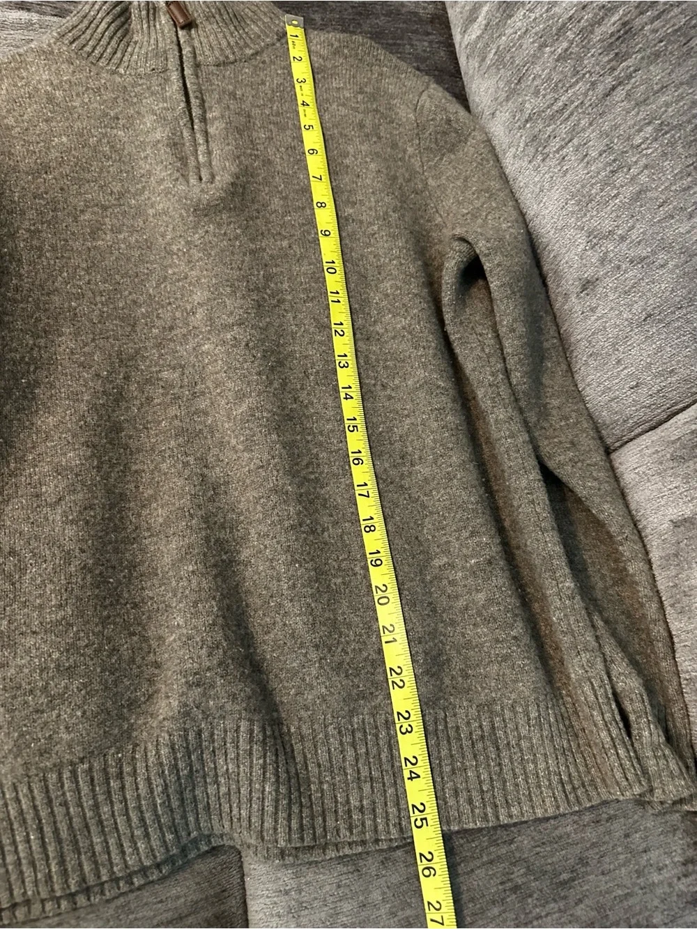 J Crew 100 % Lambswool 1/4 Quarter Zip Sweater Men’s Large Long Sleeve